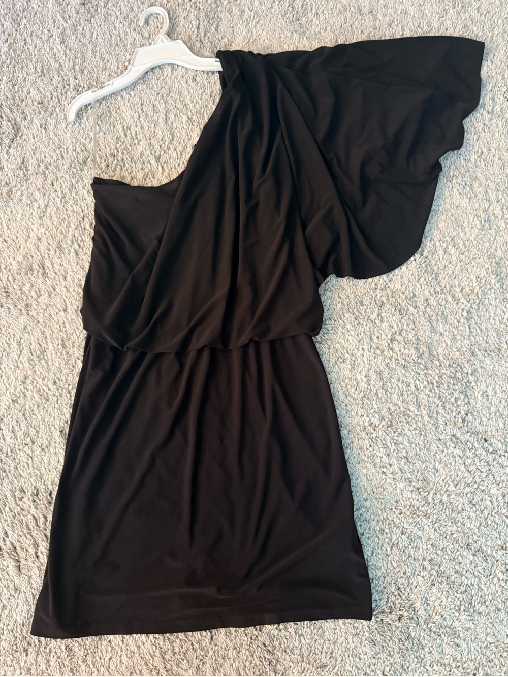 Asymmetrical little black cocktail dress  wedding guest feminine plus size XL - Picture 2 of 7